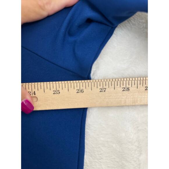 Susan Graver Blue A-Line Tunic Top 2X Button Detail Flowy - Picture 7 of 8